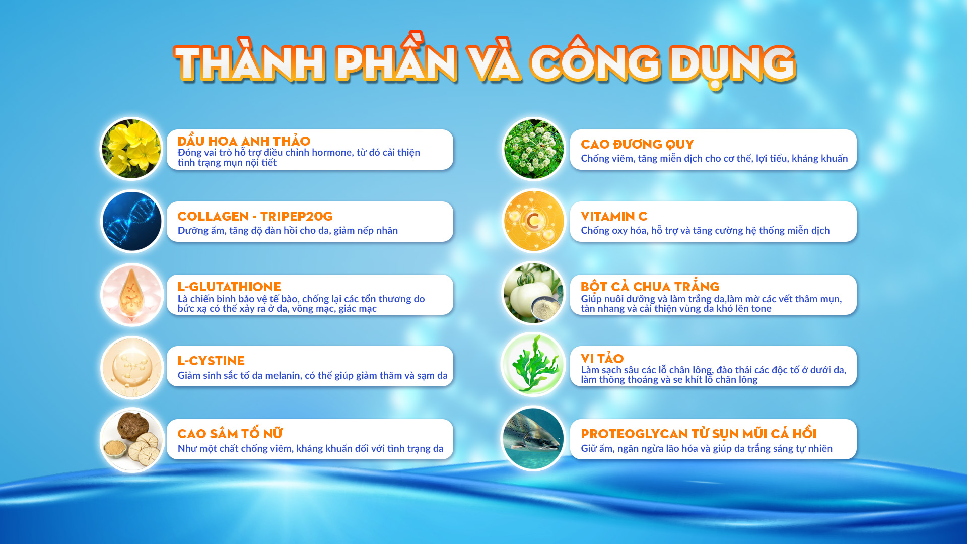 Thành phần đem tới hiệu quả viên uống trắng da Damian