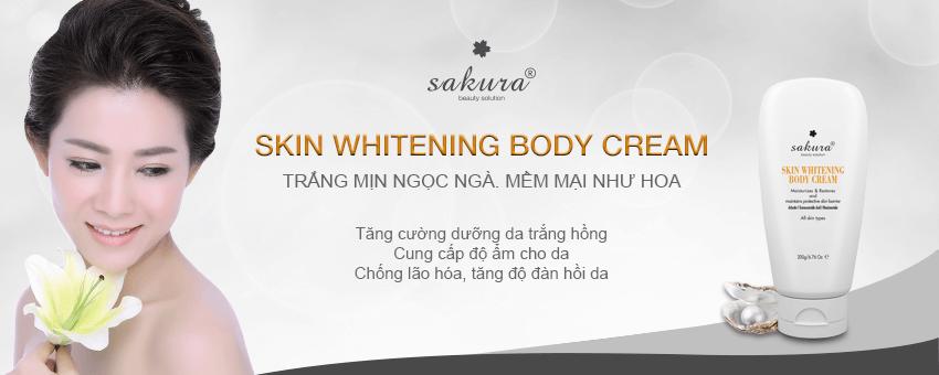 Kem body Sakura Skin Whitening Body Cream