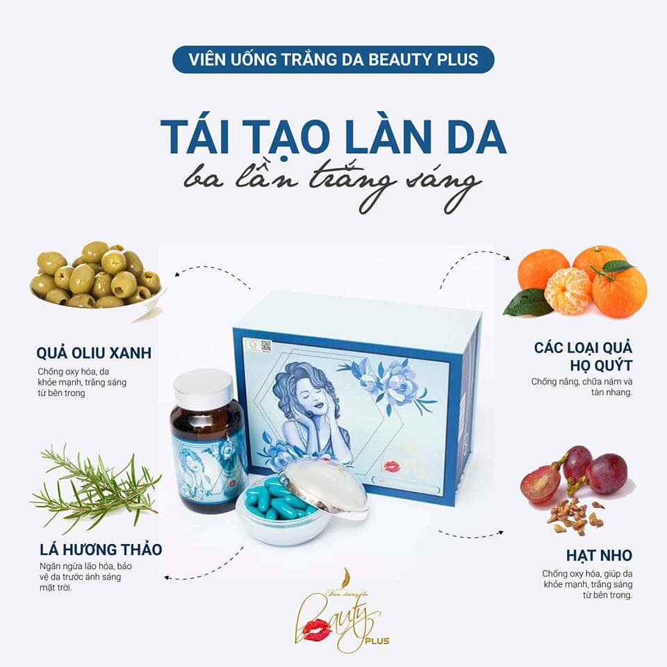 viên uống trắng da beauty plus chính hãng, viên uống trắng da beauty skin plus, beauty plus viên uống trắng da