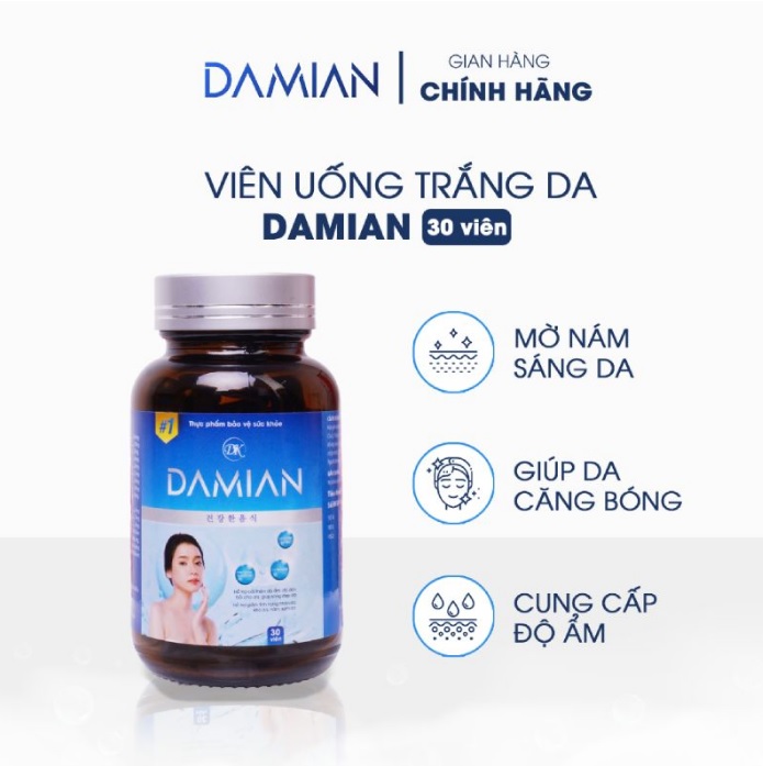 Viên uống trắng da Damian