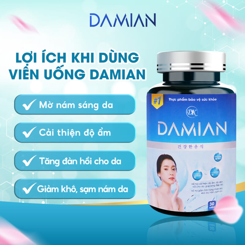 rị nám, tàn nhang hiệu quả với viên uống Damian